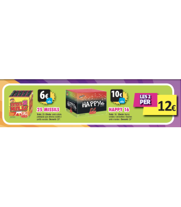 Oferta Pack 2 Bateries: Happy 16  i 25 missils